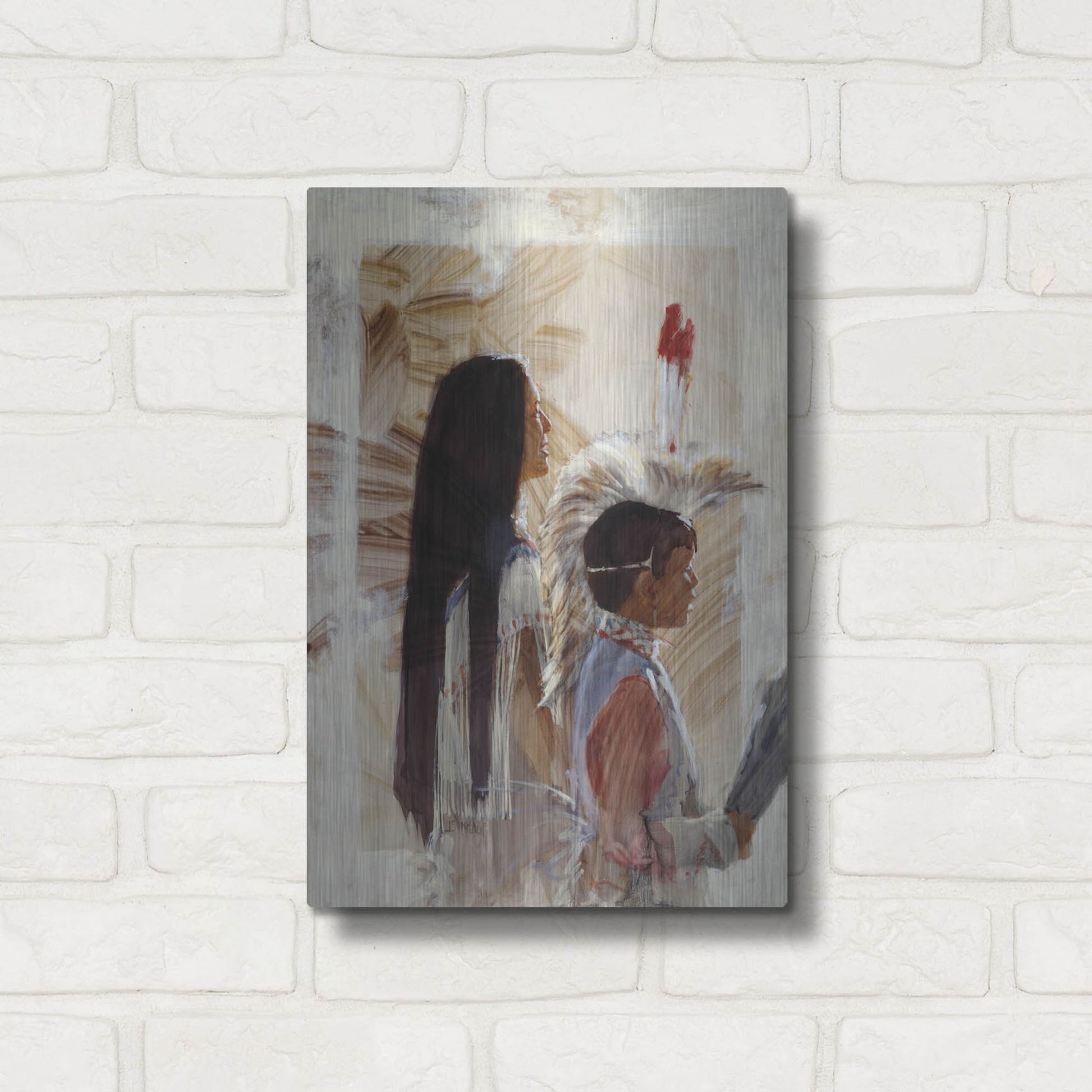 Luxe Metal Art 'At Papago' by J. E. Knauf, Metal Wall Art,12x16