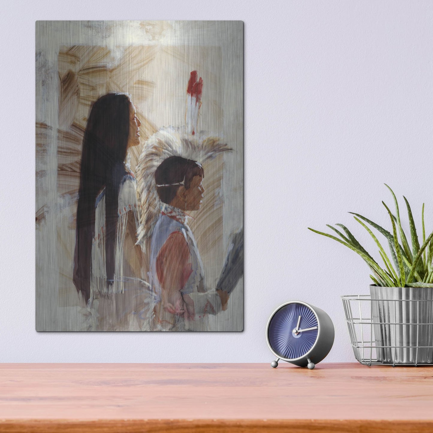 Luxe Metal Art 'At Papago' by J. E. Knauf, Metal Wall Art,12x16