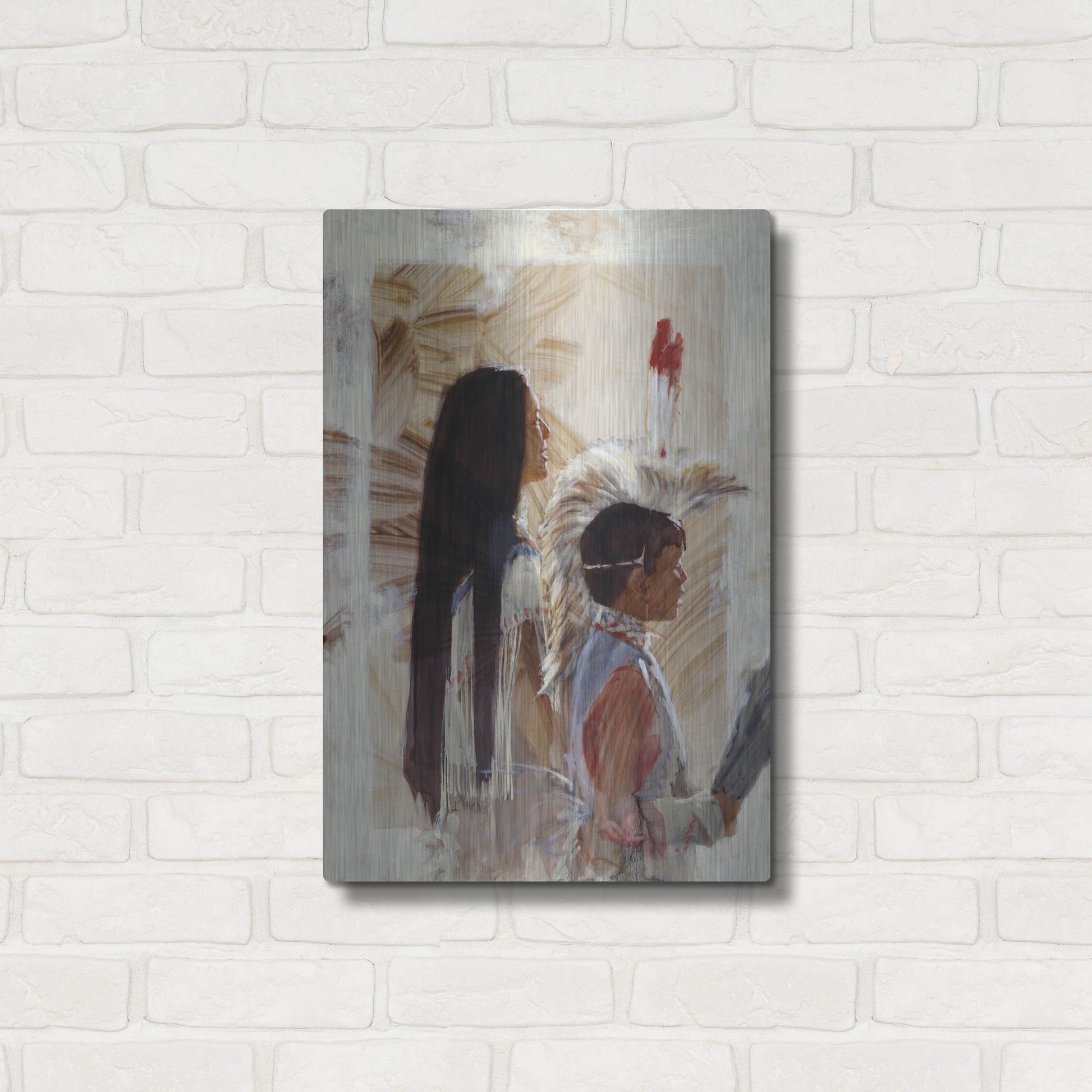 Luxe Metal Art 'At Papago' by J. E. Knauf, Metal Wall Art,16x24