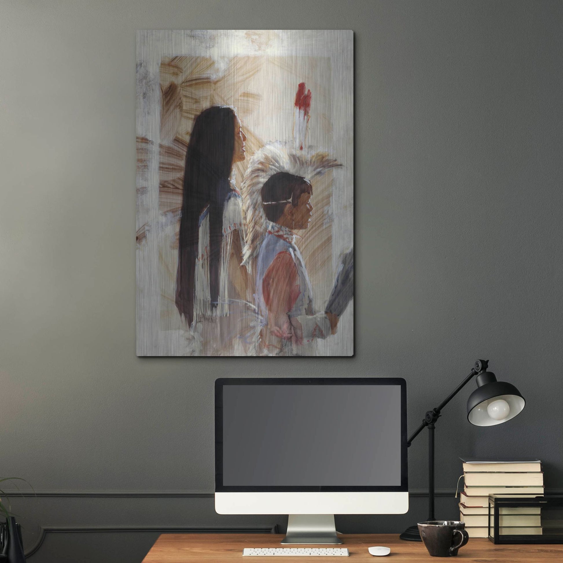 Luxe Metal Art 'At Papago' by J. E. Knauf, Metal Wall Art,24x36