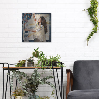 Luxe Metal Art 'At Work 2' by J. E. Knauf, Metal Wall Art,12x12