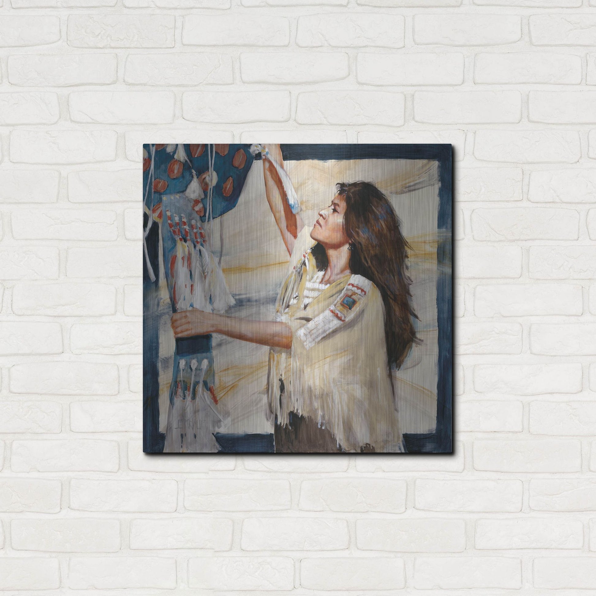 Luxe Metal Art 'At Work 2' by J. E. Knauf, Metal Wall Art,24x24