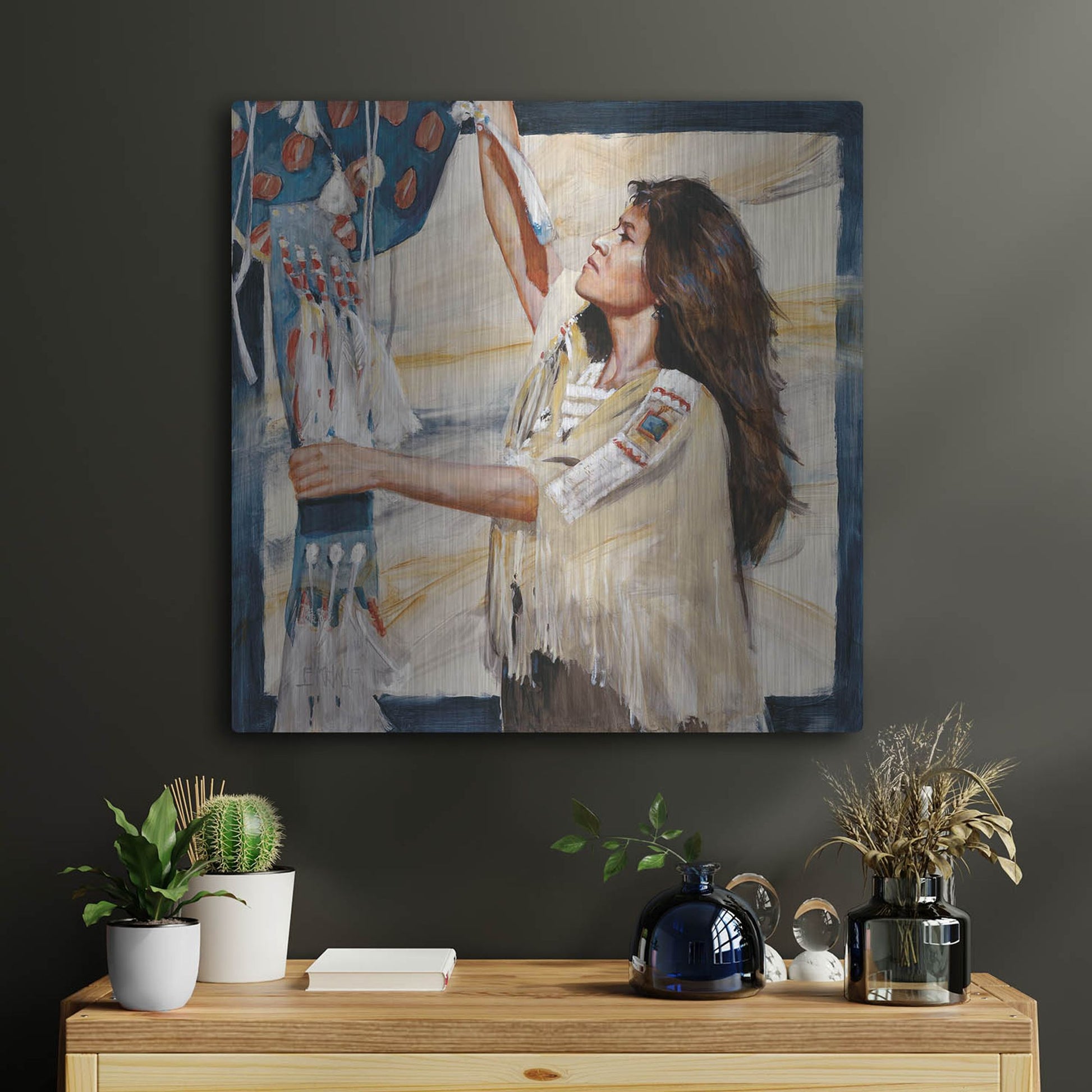 Luxe Metal Art 'At Work 2' by J. E. Knauf, Metal Wall Art,24x24