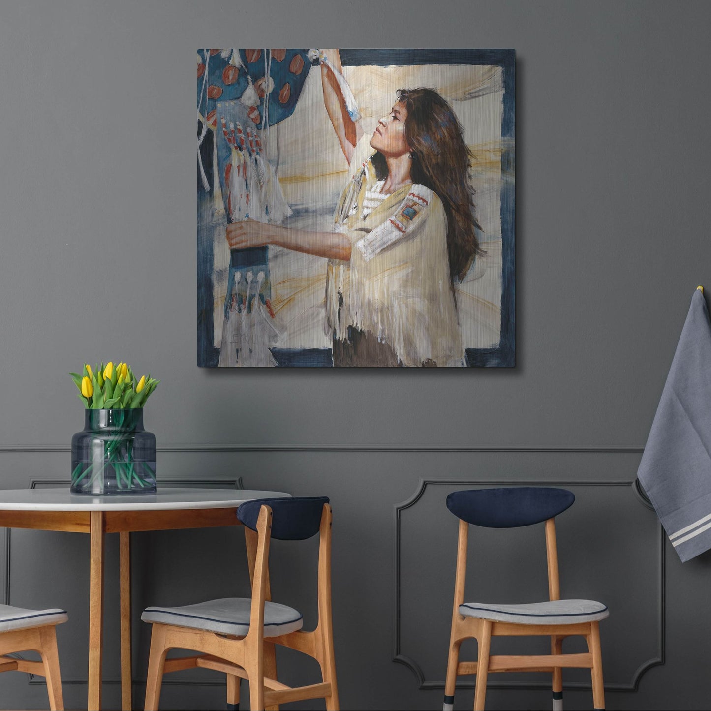 Luxe Metal Art 'At Work 2' by J. E. Knauf, Metal Wall Art,36x36