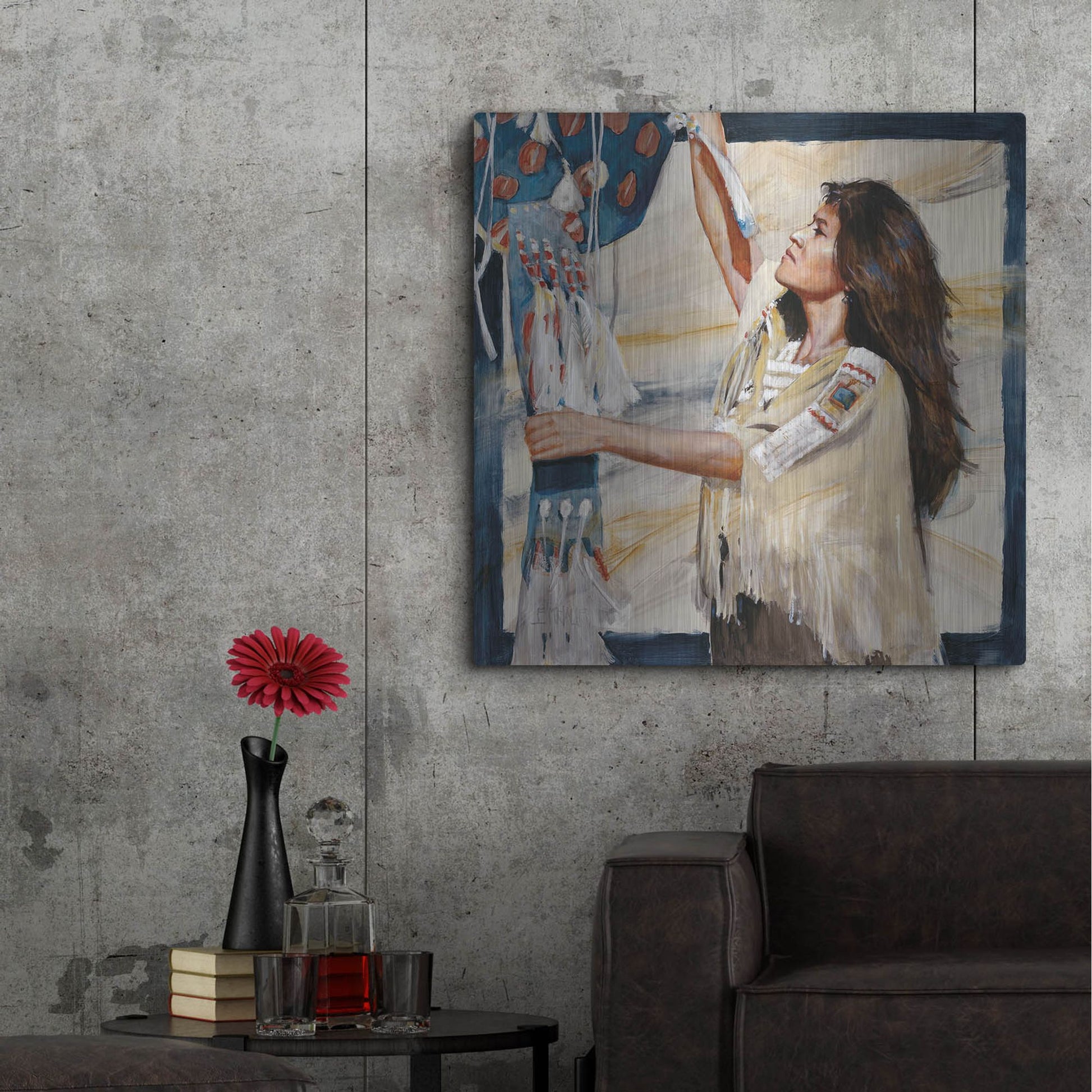 Luxe Metal Art 'At Work 2' by J. E. Knauf, Metal Wall Art,36x36