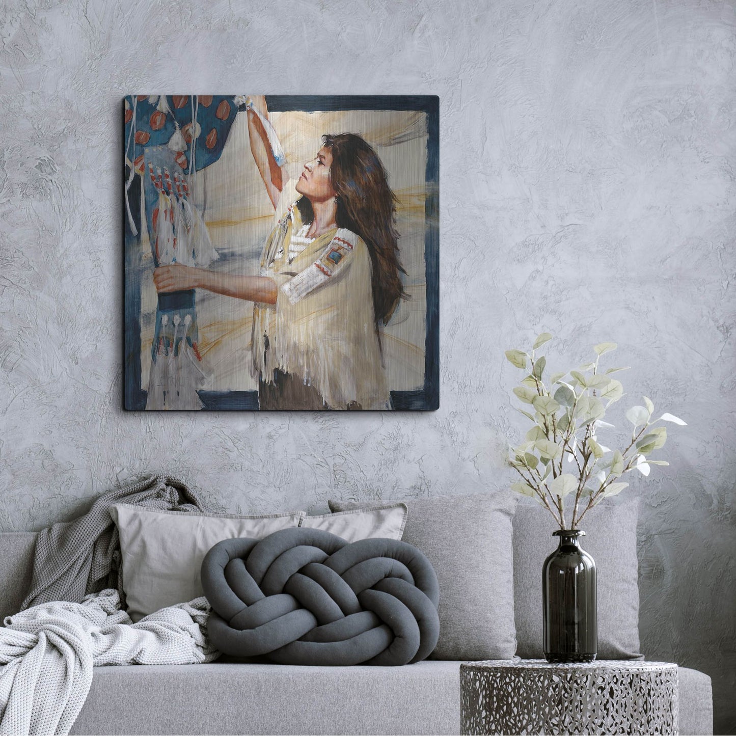 Luxe Metal Art 'At Work 2' by J. E. Knauf, Metal Wall Art,36x36