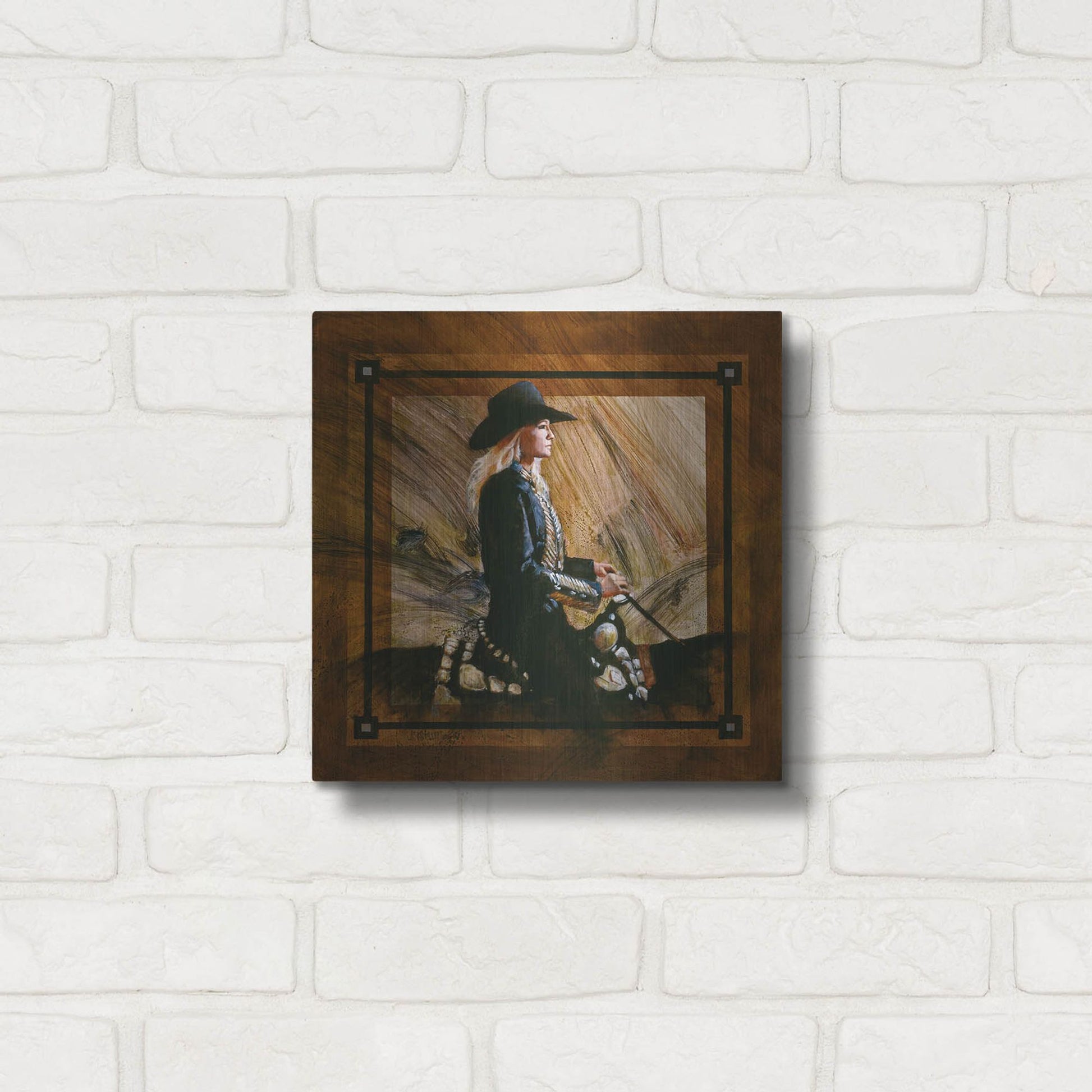 Luxe Metal Art 'Arrival II' by J. E. Knauf, Metal Wall Art,12x12