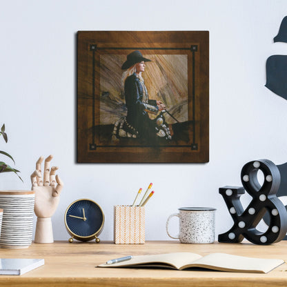 Luxe Metal Art 'Arrival II' by J. E. Knauf, Metal Wall Art,12x12