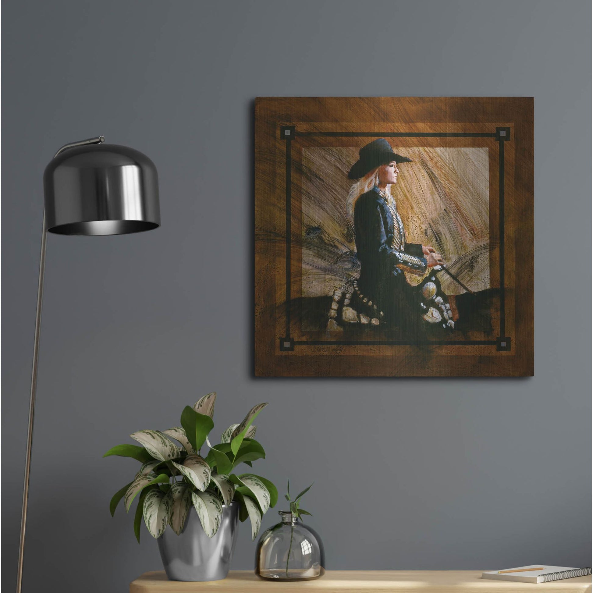 Luxe Metal Art 'Arrival II' by J. E. Knauf, Metal Wall Art,24x24