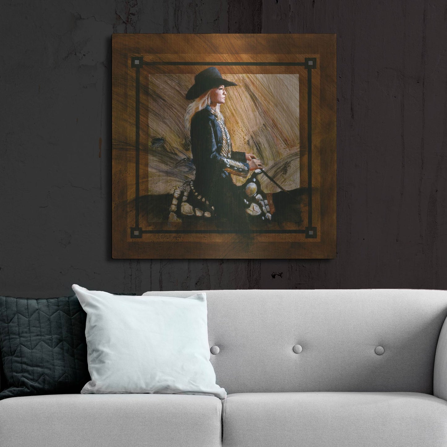 Luxe Metal Art 'Arrival II' by J. E. Knauf, Metal Wall Art,36x36