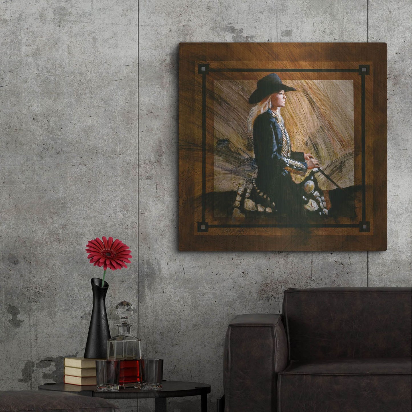 Luxe Metal Art 'Arrival II' by J. E. Knauf, Metal Wall Art,36x36