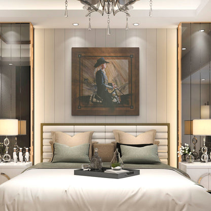 Luxe Metal Art 'Arrival II' by J. E. Knauf, Metal Wall Art,36x36