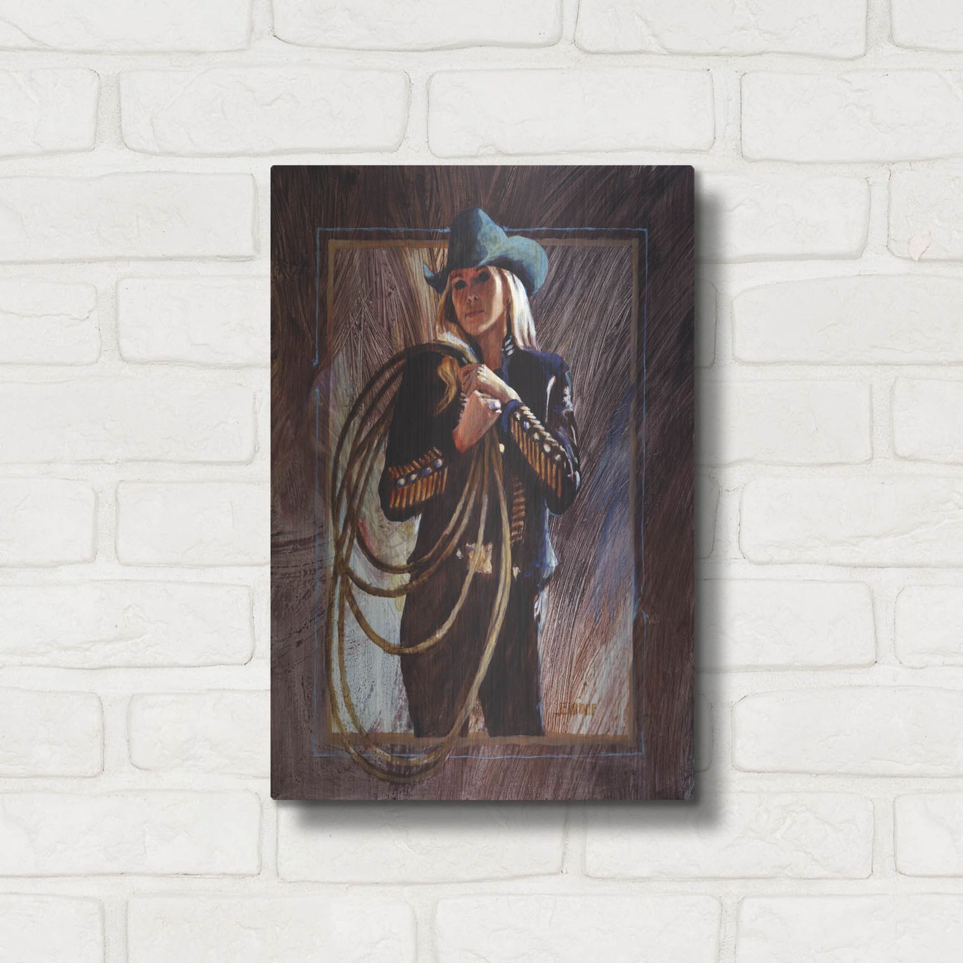 Luxe Metal Art 'Bring Em' On' by J. E. Knauf, Metal Wall Art,12x16