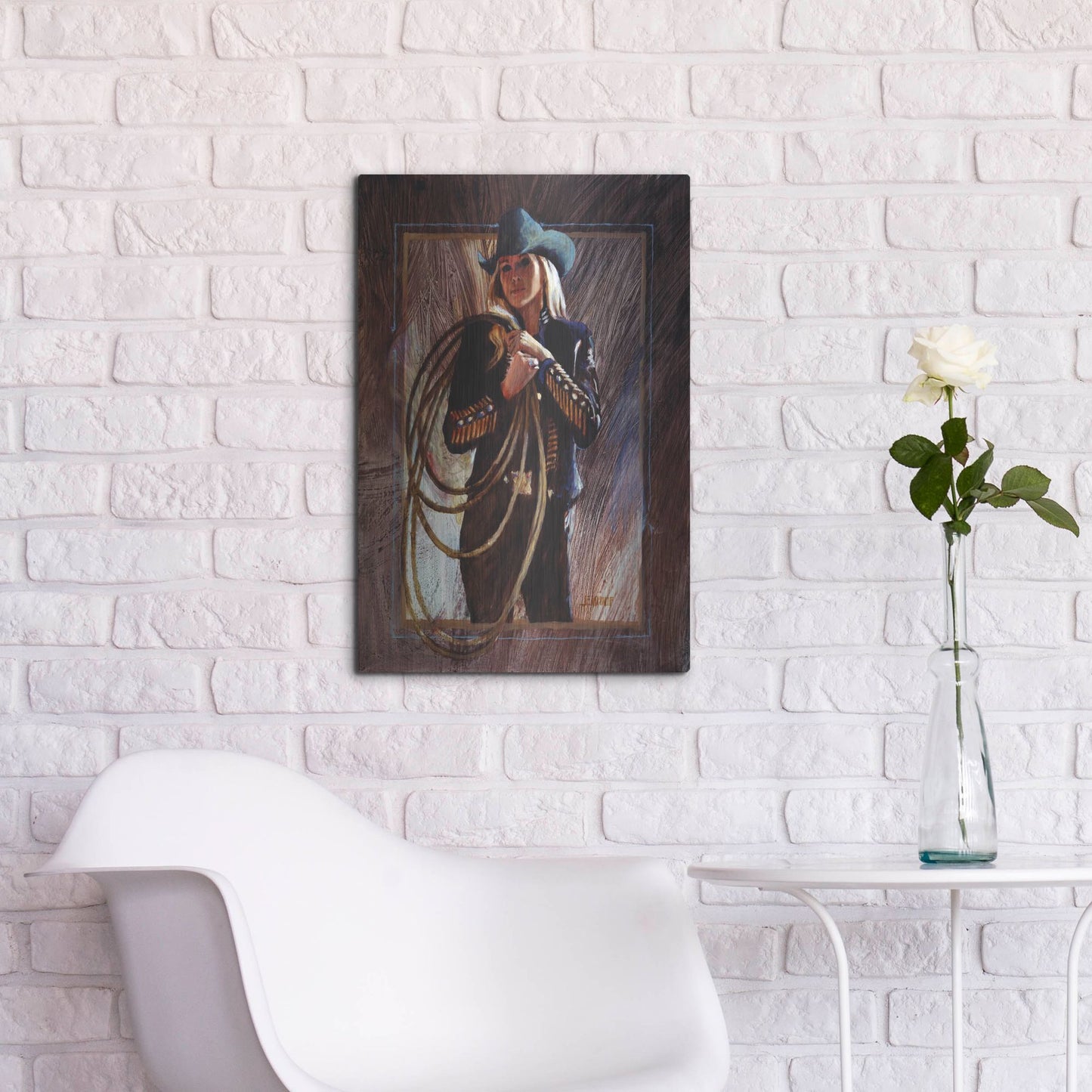 Luxe Metal Art 'Bring Em' On' by J. E. Knauf, Metal Wall Art,16x24