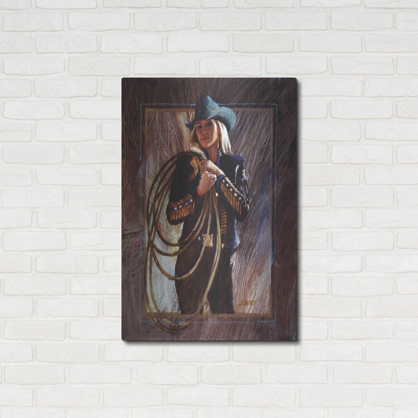 Luxe Metal Art 'Bring Em' On' by J. E. Knauf, Metal Wall Art,24x36