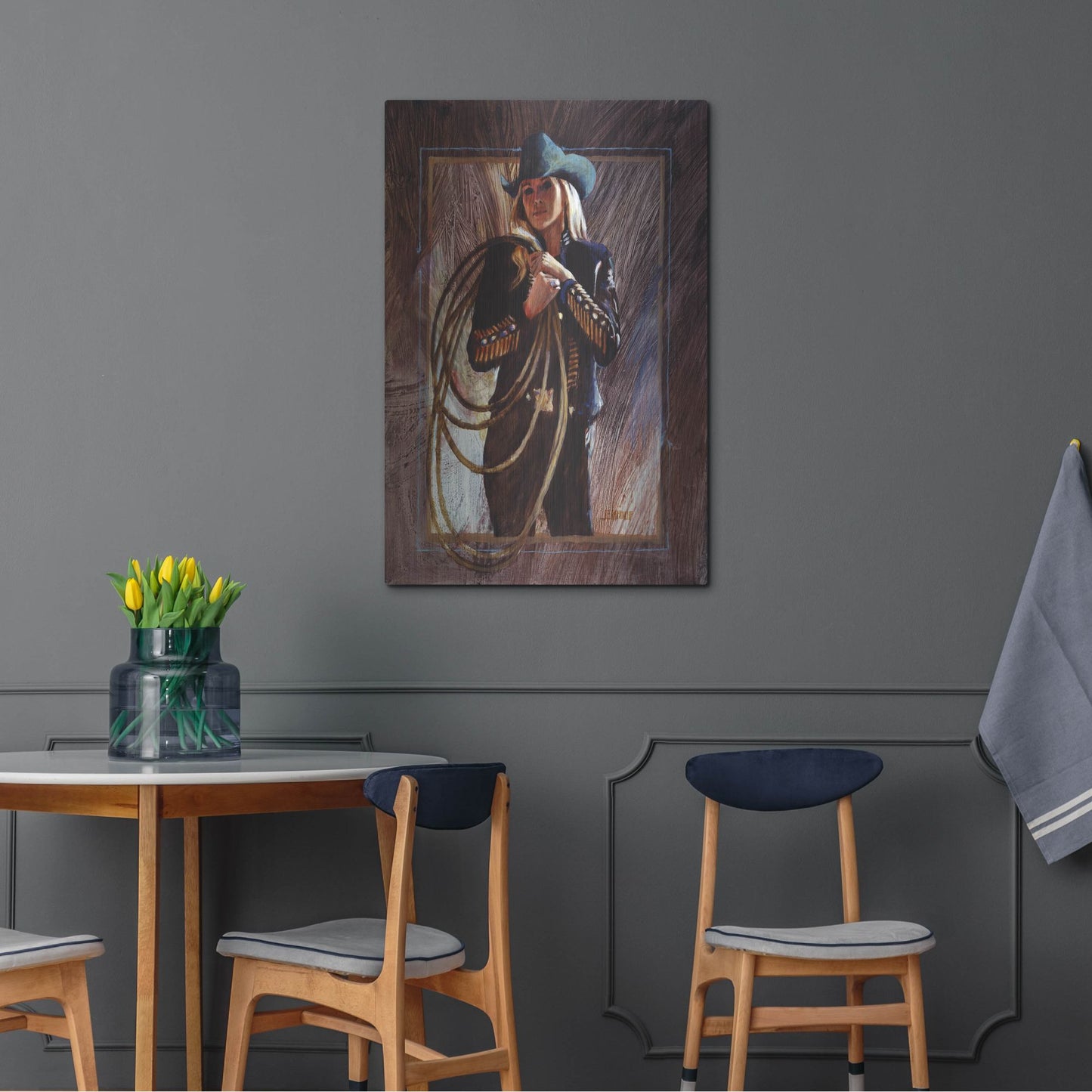 Luxe Metal Art 'Bring Em' On' by J. E. Knauf, Metal Wall Art,24x36