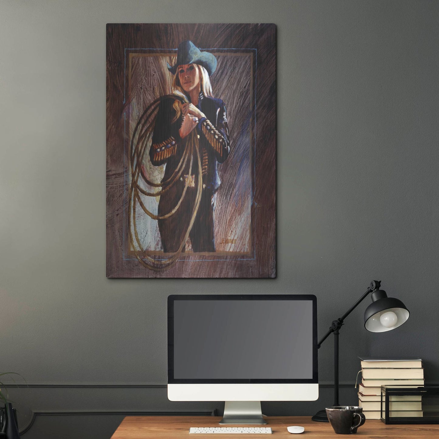 Luxe Metal Art 'Bring Em' On' by J. E. Knauf, Metal Wall Art,24x36