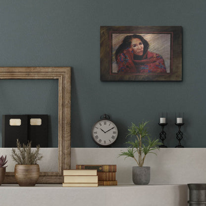 Luxe Metal Art 'Brocado' by J. E. Knauf, Metal Wall Art,16x12