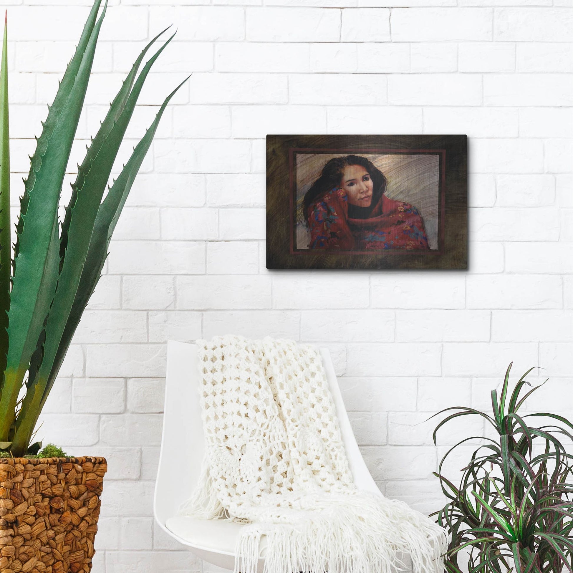 Luxe Metal Art 'Brocado' by J. E. Knauf, Metal Wall Art,16x12