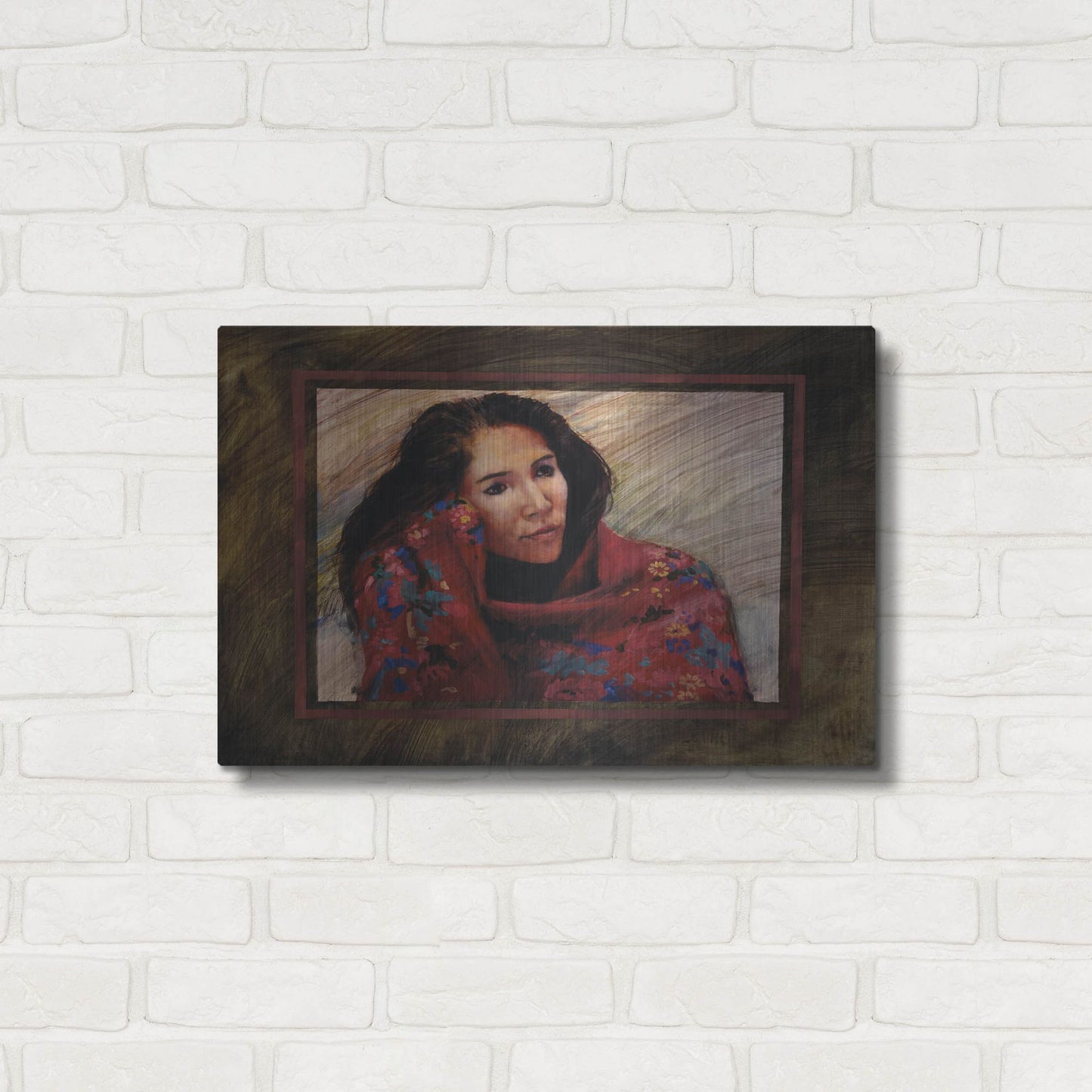 Luxe Metal Art 'Brocado' by J. E. Knauf, Metal Wall Art,24x16