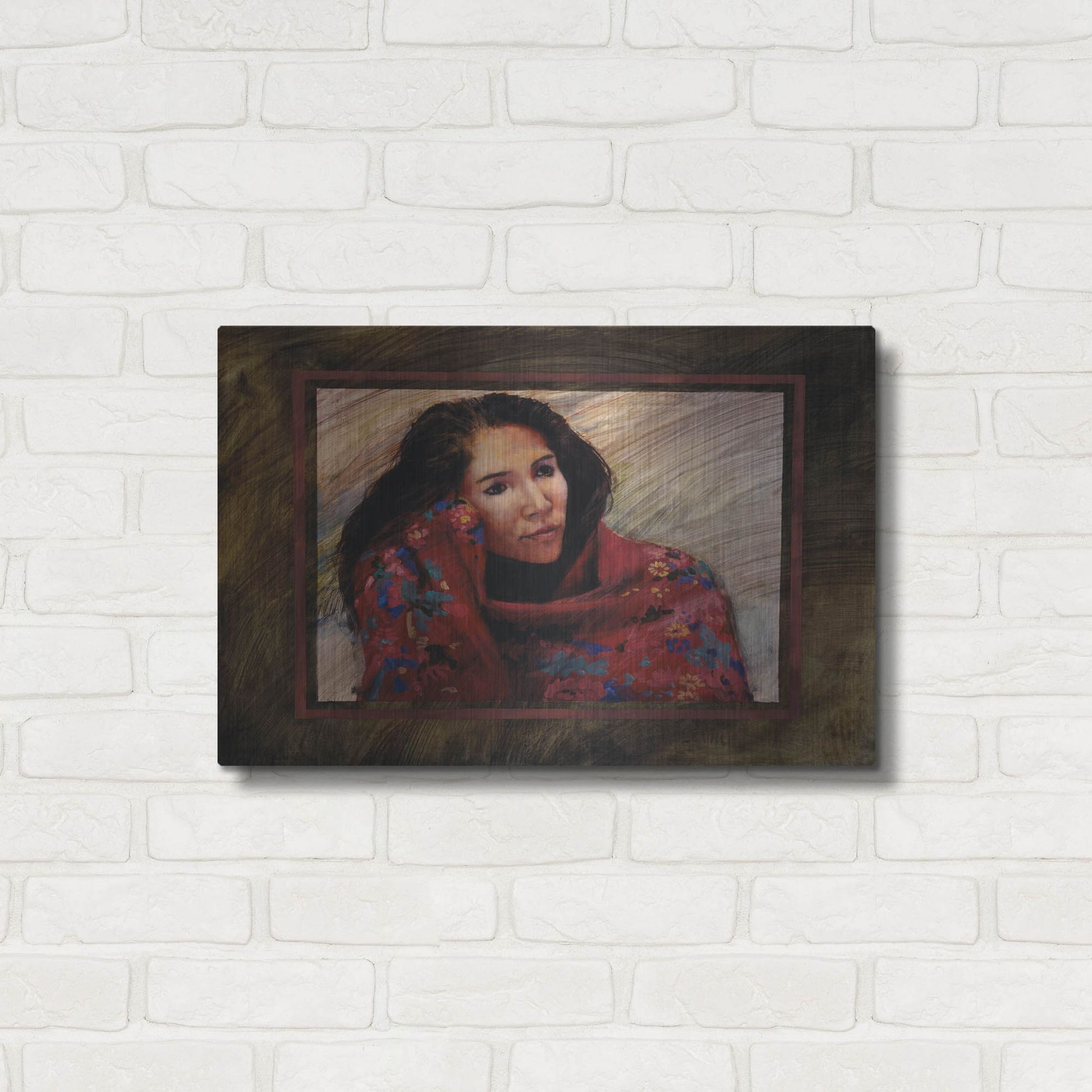 Luxe Metal Art 'Brocado' by J. E. Knauf, Metal Wall Art,24x16