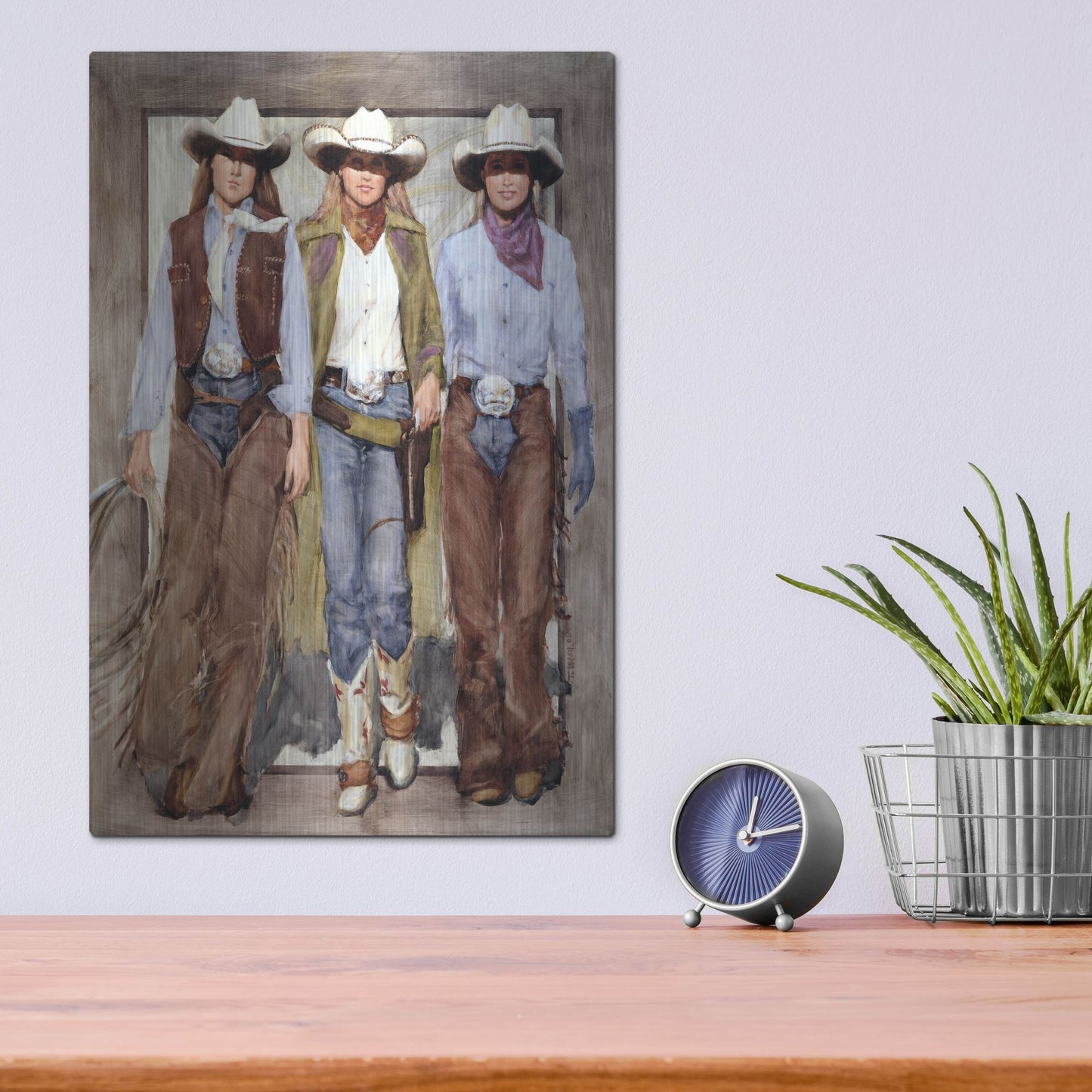 Luxe Metal Art 'Buckle Brigade' by J. E. Knauf, Metal Wall Art,12x16