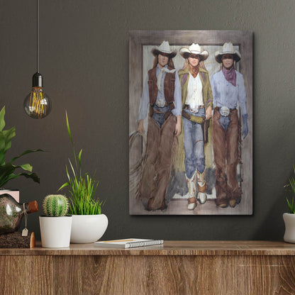 Luxe Metal Art 'Buckle Brigade' by J. E. Knauf, Metal Wall Art,12x16