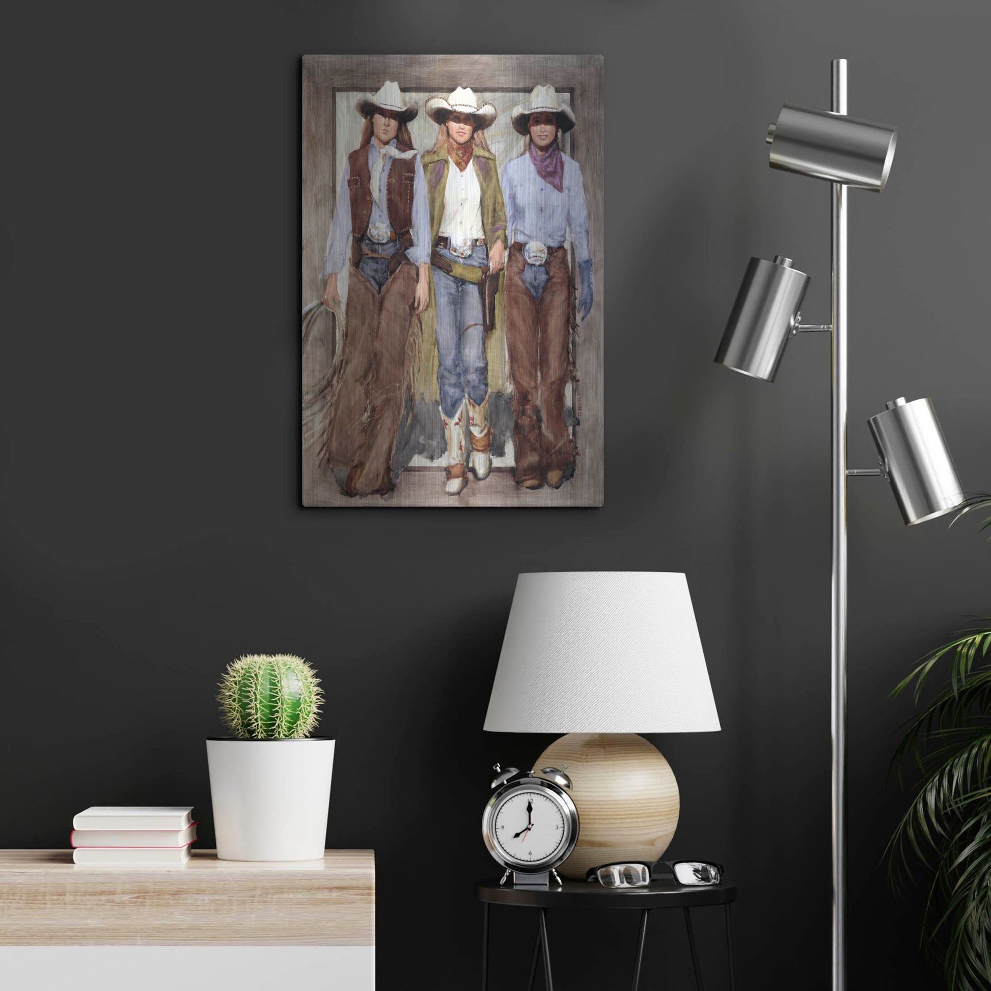 Luxe Metal Art 'Buckle Brigade' by J. E. Knauf, Metal Wall Art,16x24