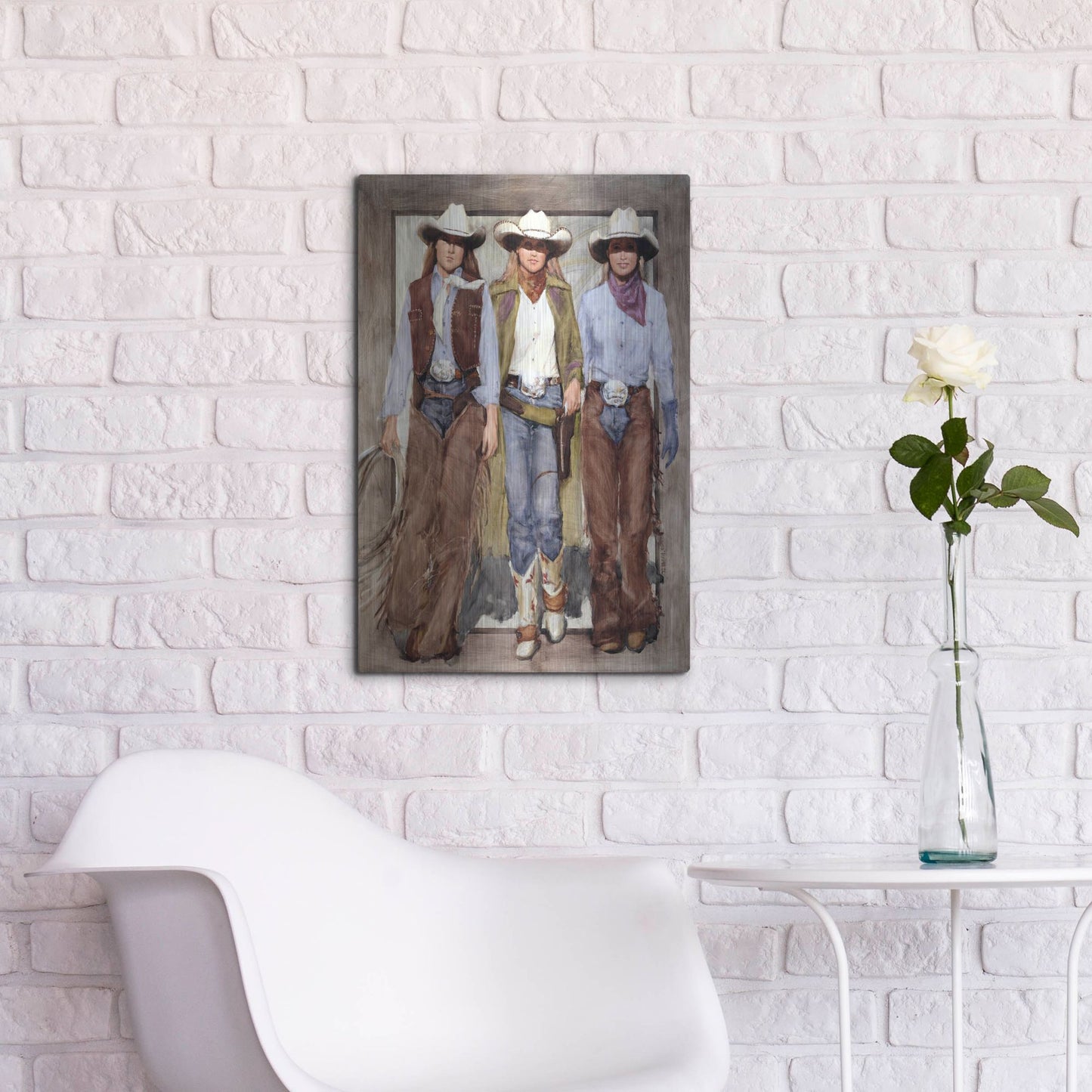 Luxe Metal Art 'Buckle Brigade' by J. E. Knauf, Metal Wall Art,16x24