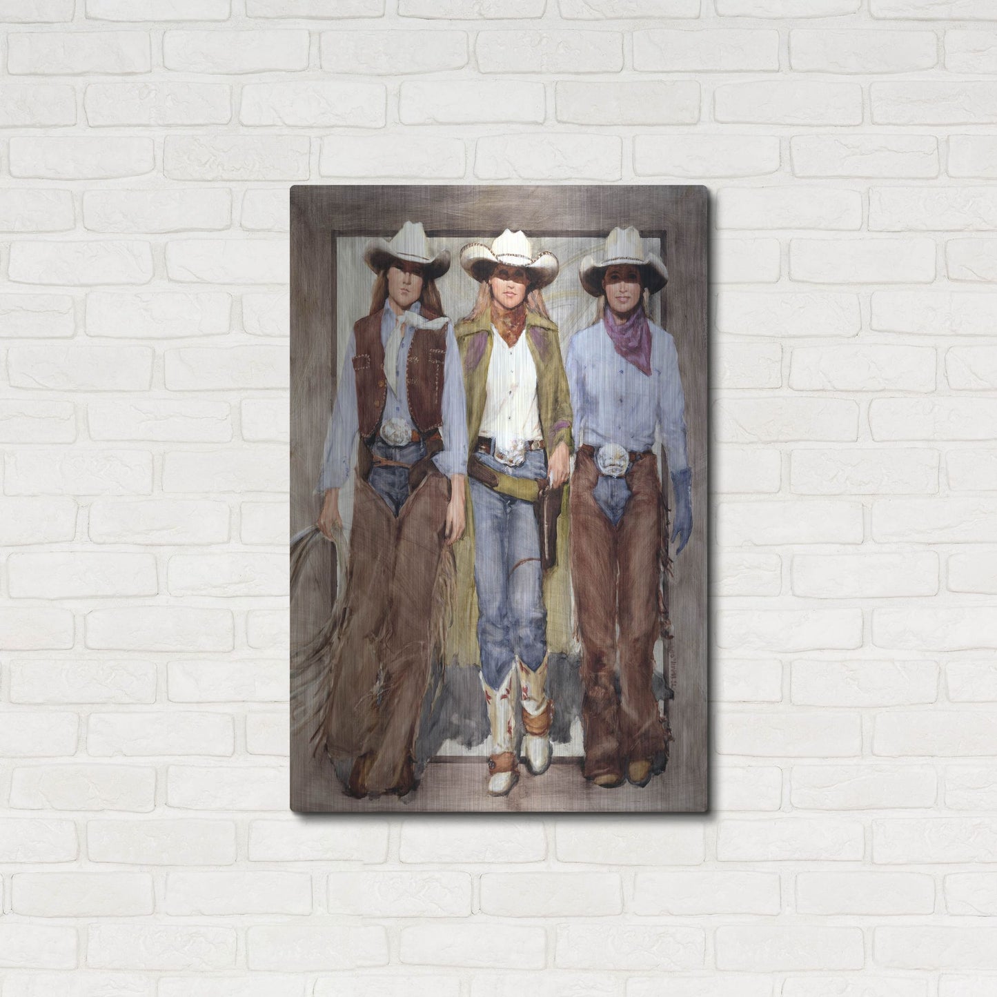 Luxe Metal Art 'Buckle Brigade' by J. E. Knauf, Metal Wall Art,24x36