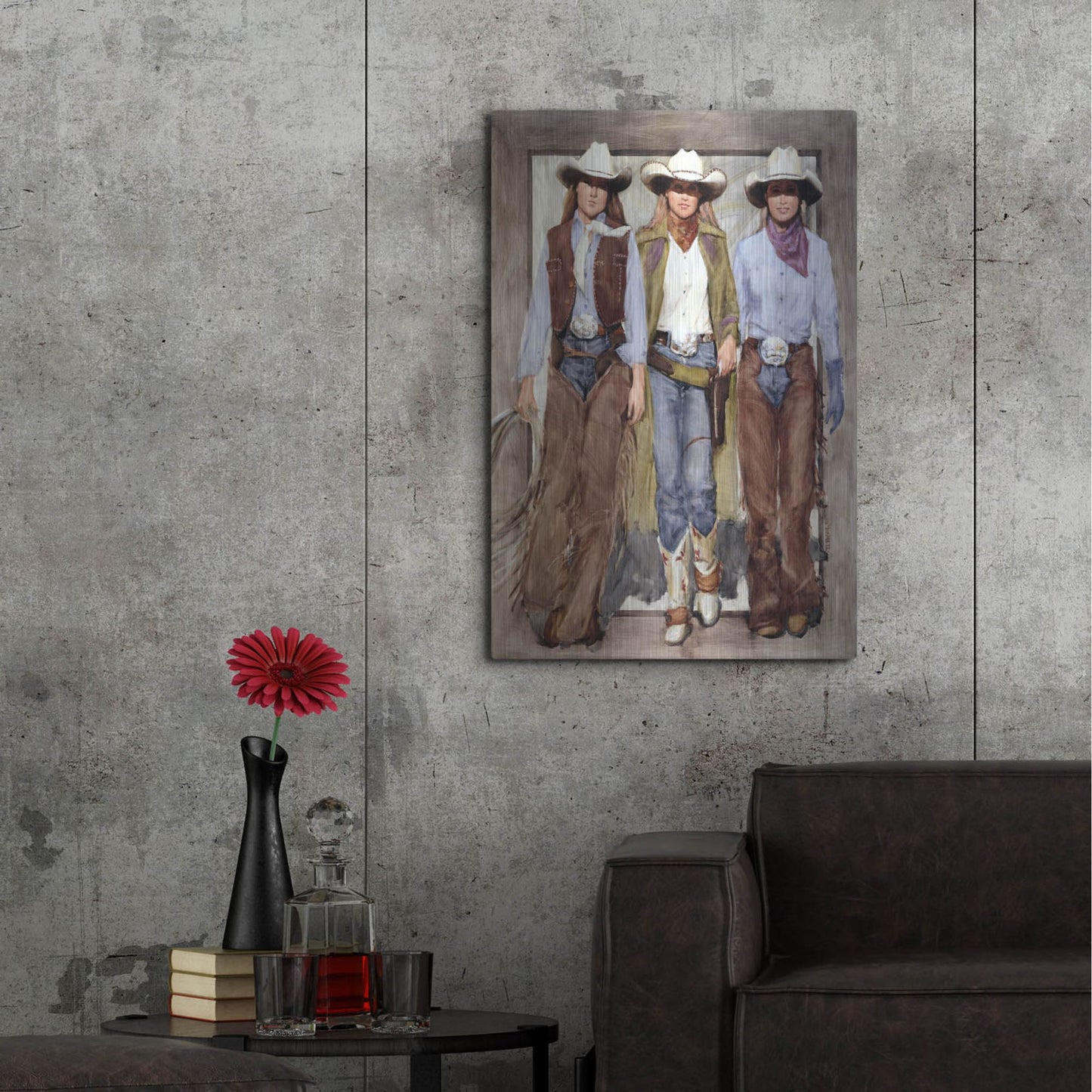 Luxe Metal Art 'Buckle Brigade' by J. E. Knauf, Metal Wall Art,24x36