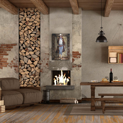 Luxe Metal Art 'Buckled Up' by J. E. Knauf, Metal Wall Art,24x36