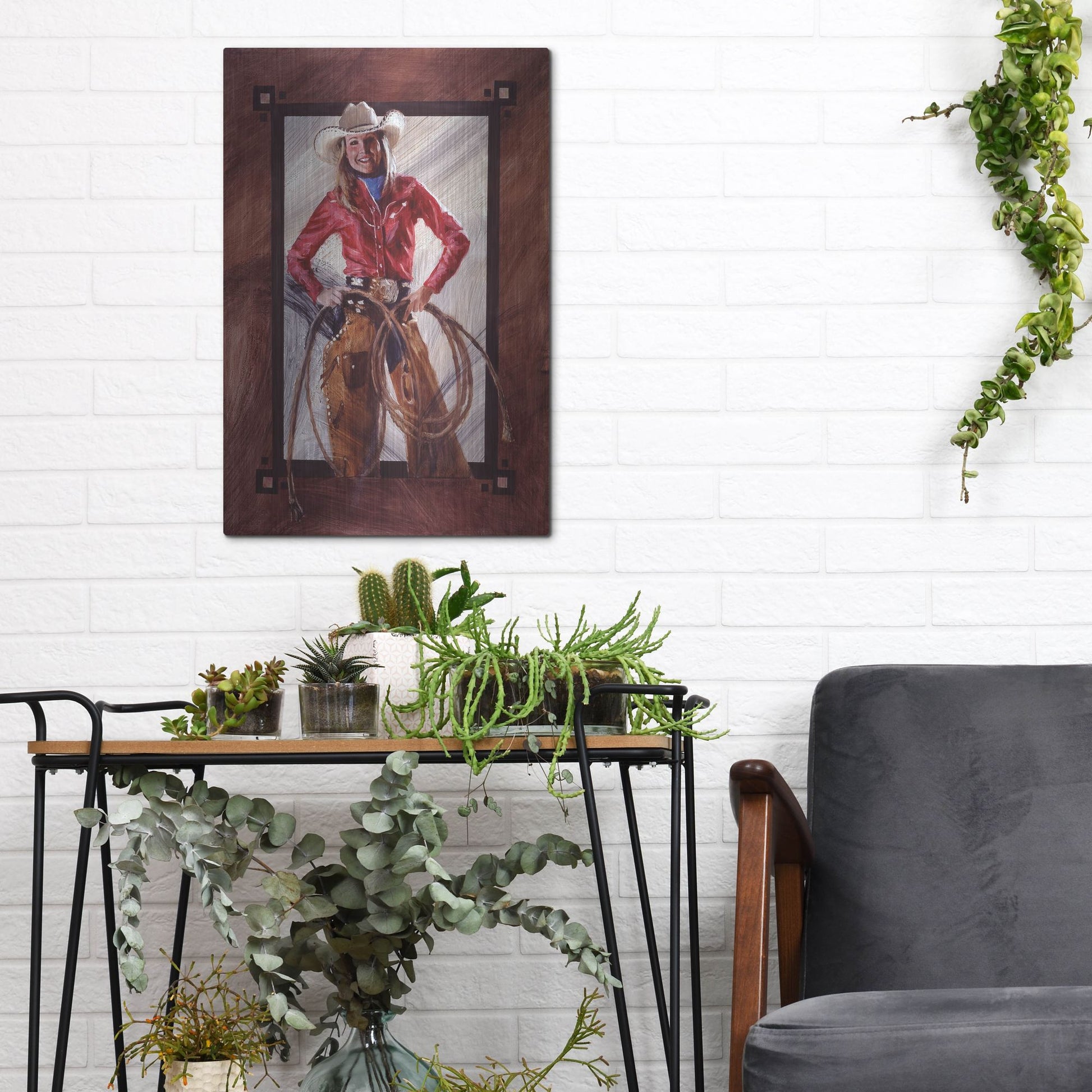 Luxe Metal Art 'Bustin' Out' by J. E. Knauf, Metal Wall Art,12x16