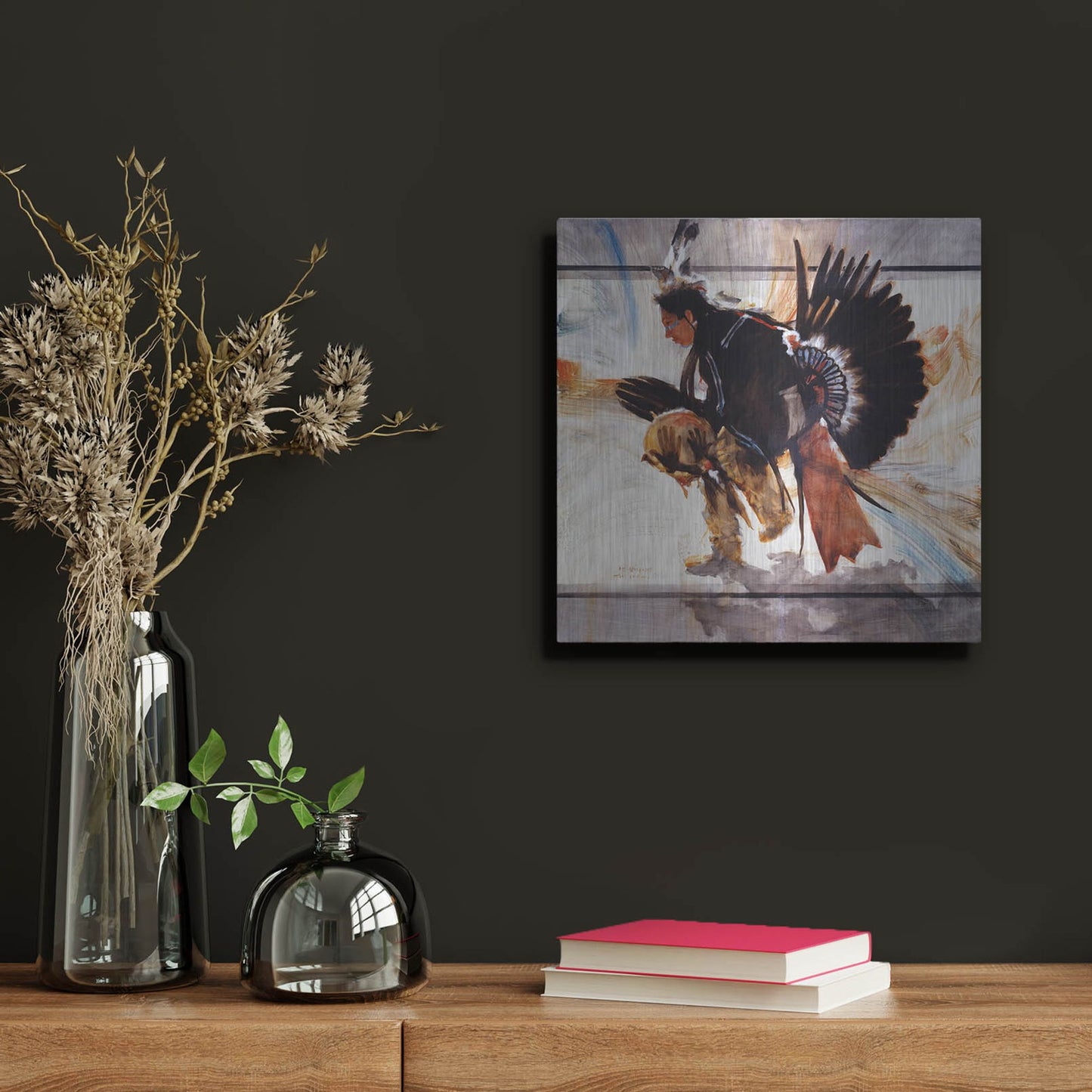 Luxe Metal Art 'Center' by J. E. Knauf, Metal Wall Art,12x12