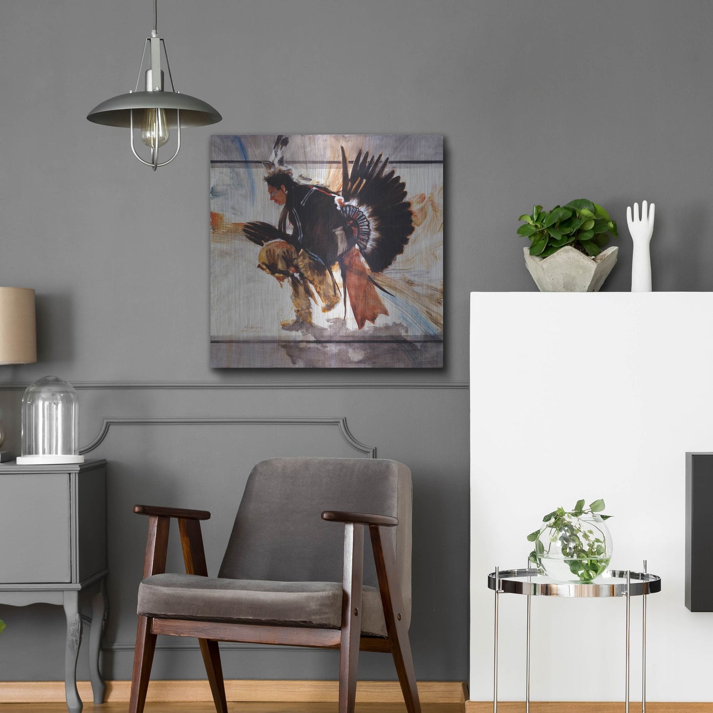 Luxe Metal Art 'Center' by J. E. Knauf, Metal Wall Art,24x24