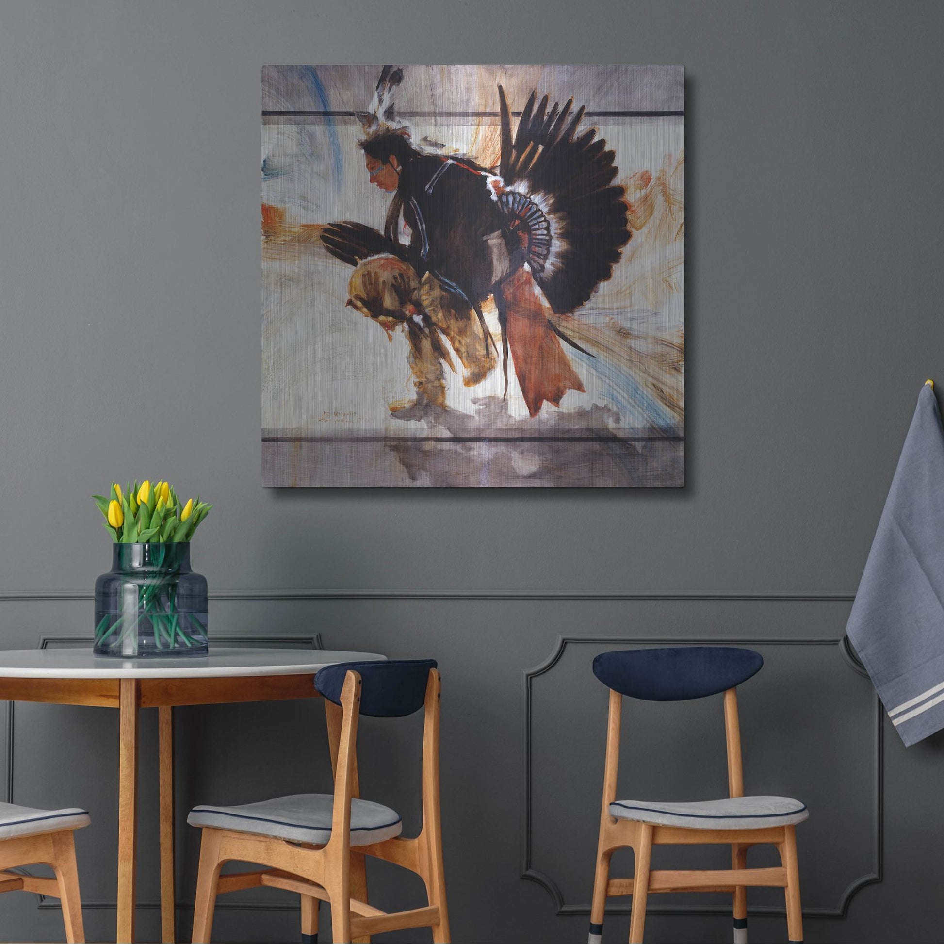 Luxe Metal Art 'Center' by J. E. Knauf, Metal Wall Art,36x36