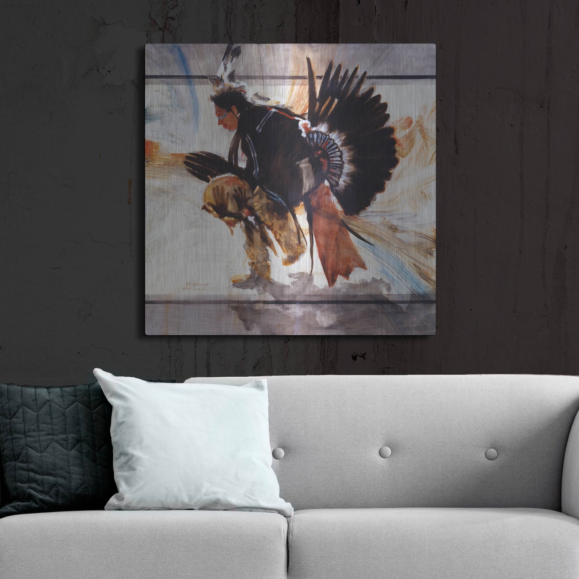 Luxe Metal Art 'Center' by J. E. Knauf, Metal Wall Art,36x36