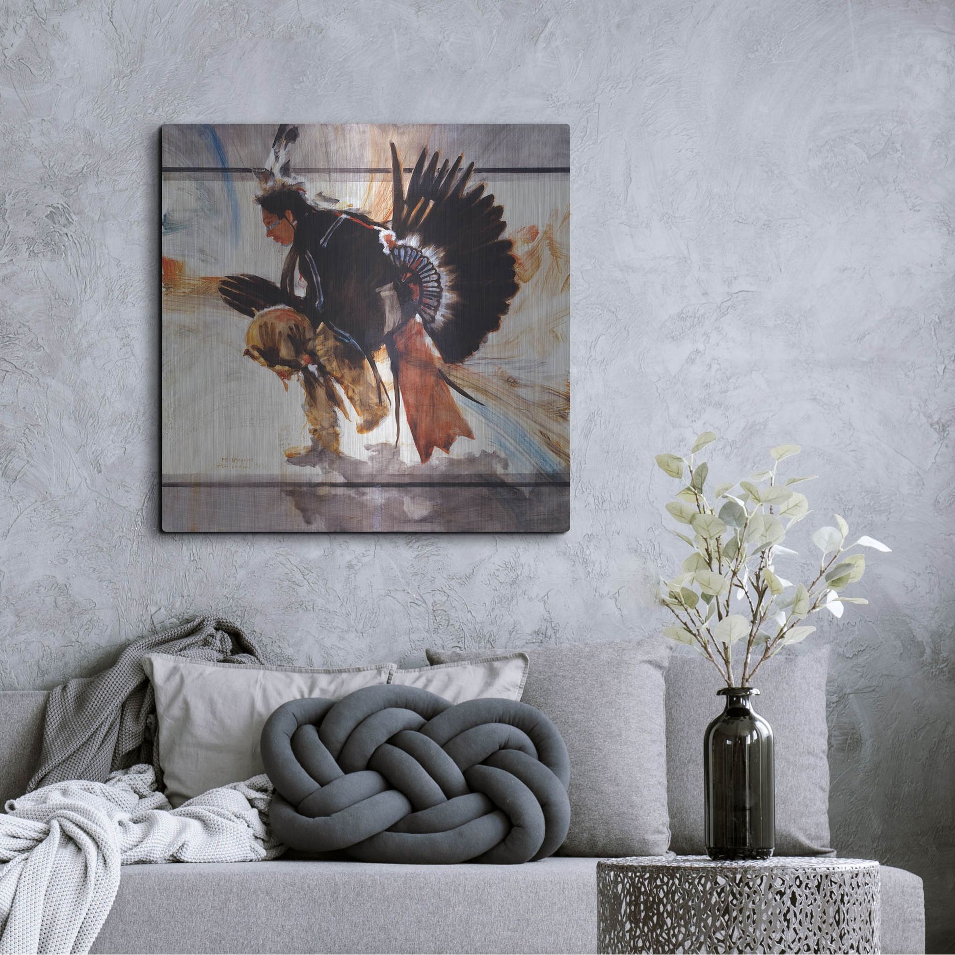 Luxe Metal Art 'Center' by J. E. Knauf, Metal Wall Art,36x36