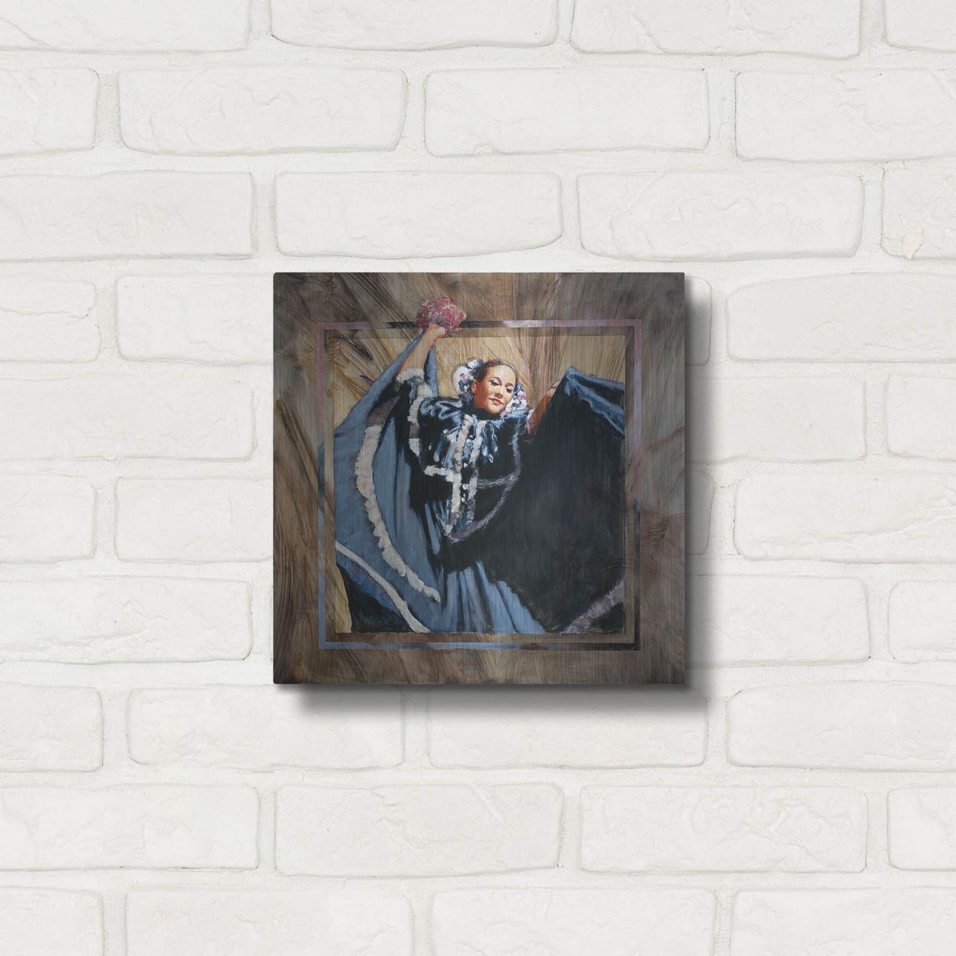 Luxe Metal Art 'Cinco De Mayo' by J. E. Knauf, Metal Wall Art,12x12