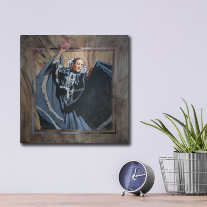 Luxe Metal Art 'Cinco De Mayo' by J. E. Knauf, Metal Wall Art,12x12