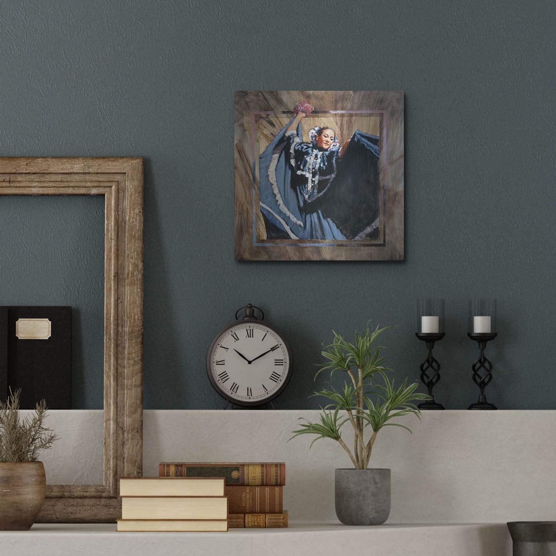 Luxe Metal Art 'Cinco De Mayo' by J. E. Knauf, Metal Wall Art,12x12