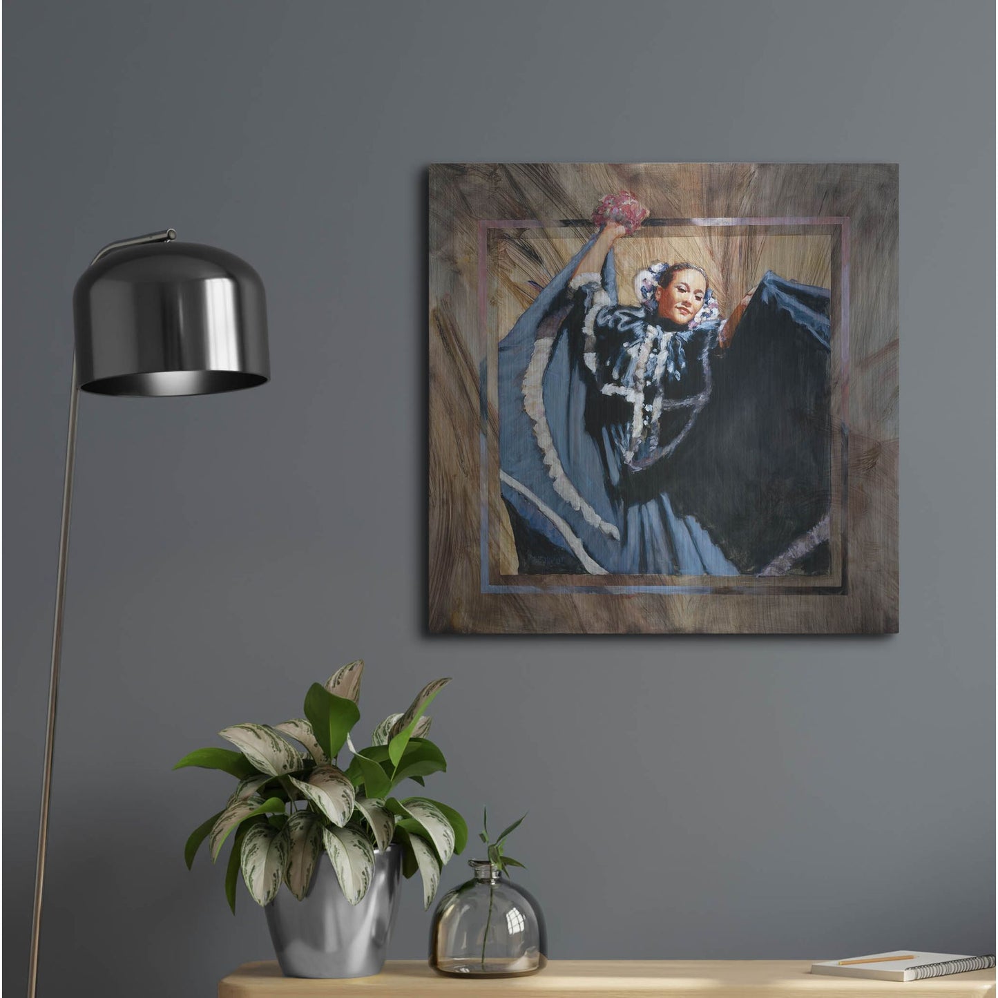 Luxe Metal Art 'Cinco De Mayo' by J. E. Knauf, Metal Wall Art,24x24