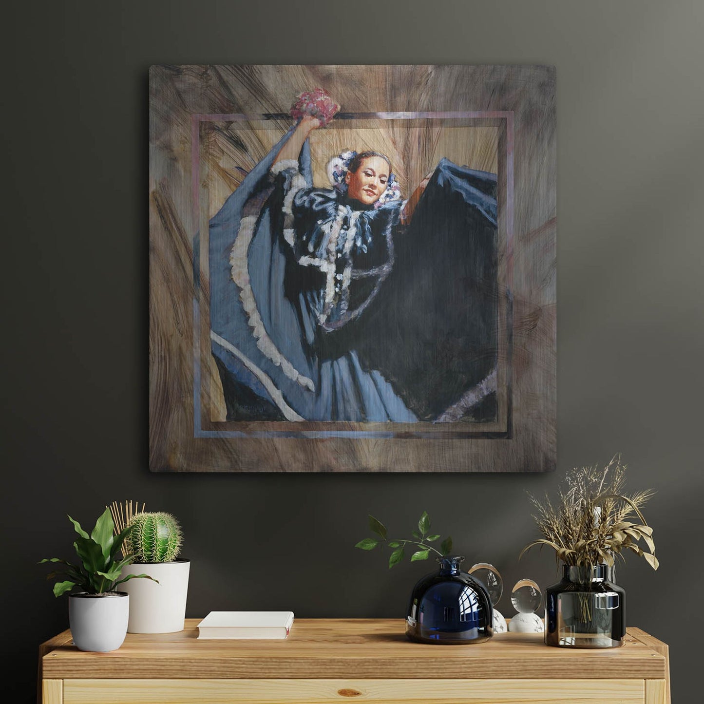 Luxe Metal Art 'Cinco De Mayo' by J. E. Knauf, Metal Wall Art,24x24