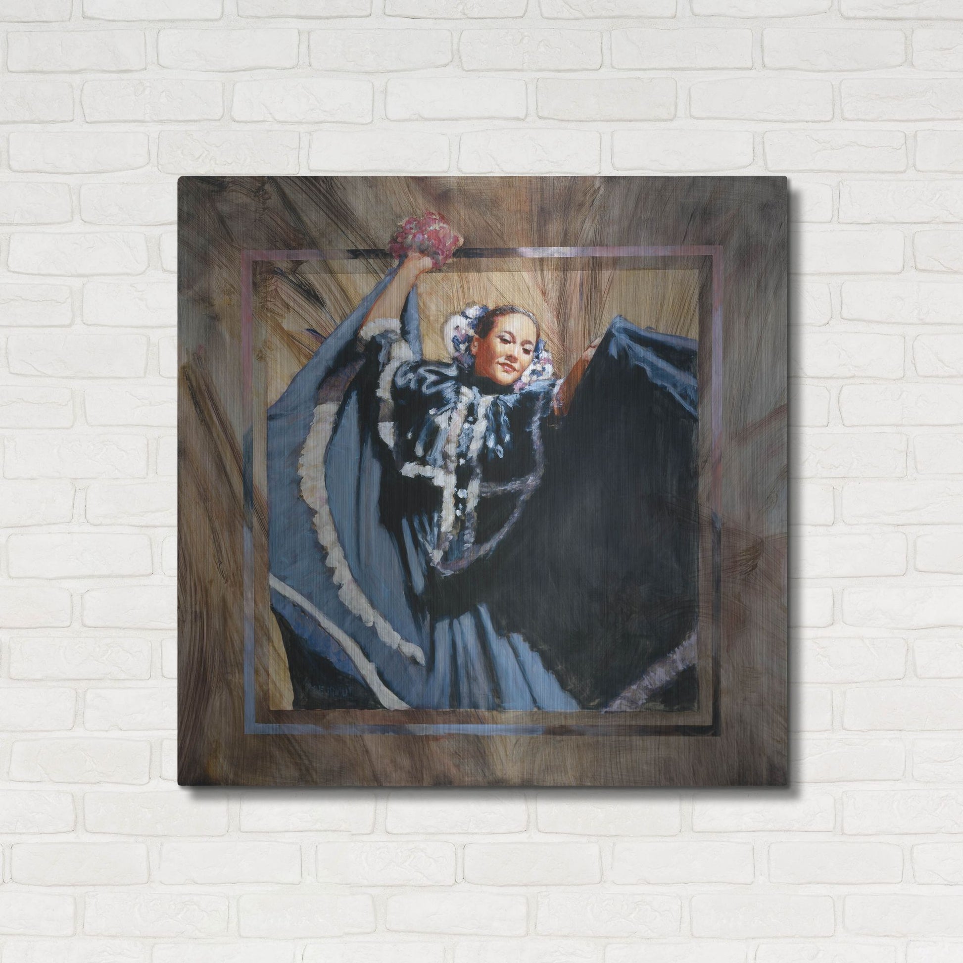 Luxe Metal Art 'Cinco De Mayo' by J. E. Knauf, Metal Wall Art,36x36