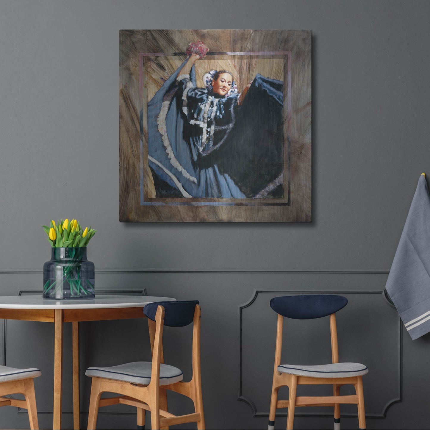 Luxe Metal Art 'Cinco De Mayo' by J. E. Knauf, Metal Wall Art,36x36