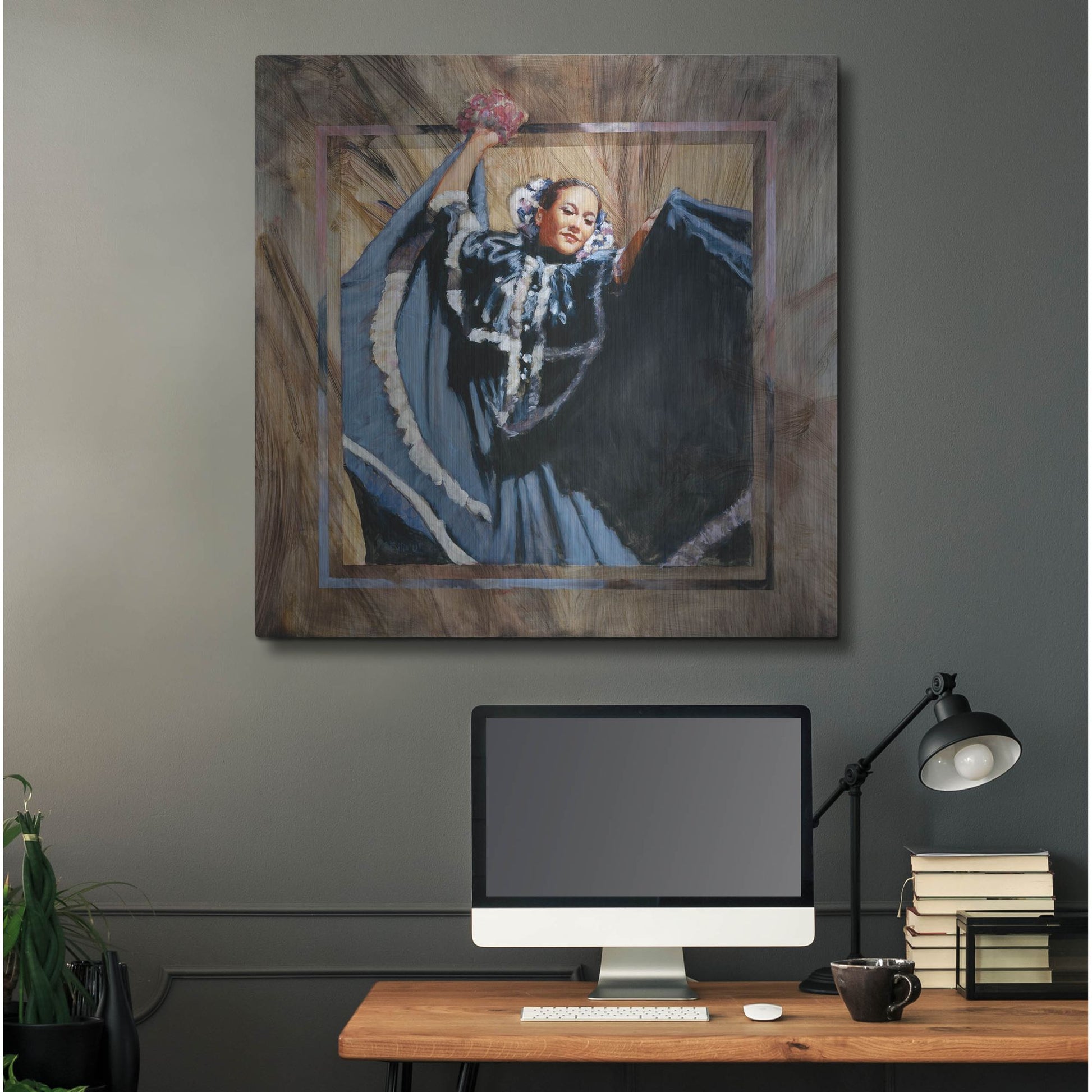 Luxe Metal Art 'Cinco De Mayo' by J. E. Knauf, Metal Wall Art,36x36