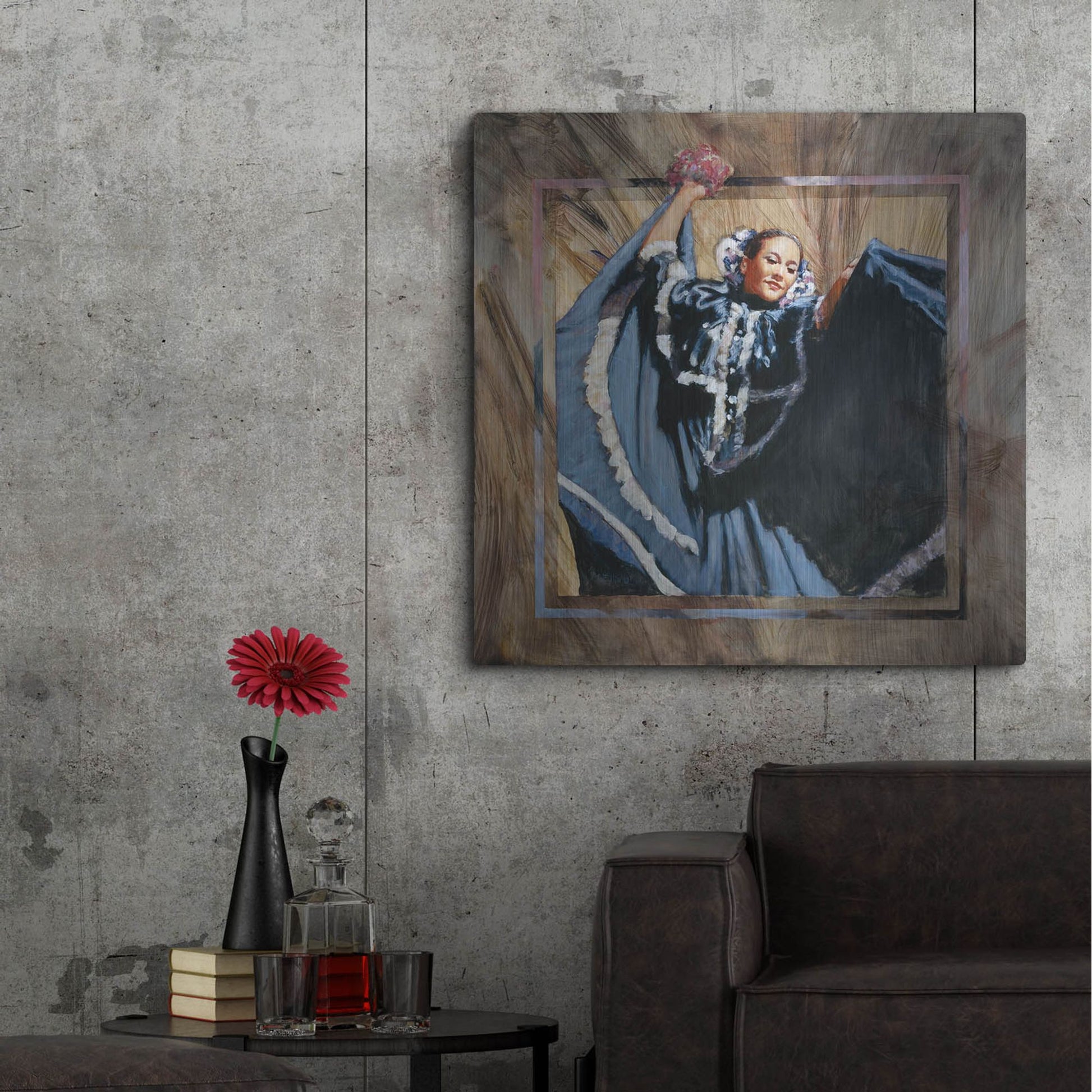 Luxe Metal Art 'Cinco De Mayo' by J. E. Knauf, Metal Wall Art,36x36