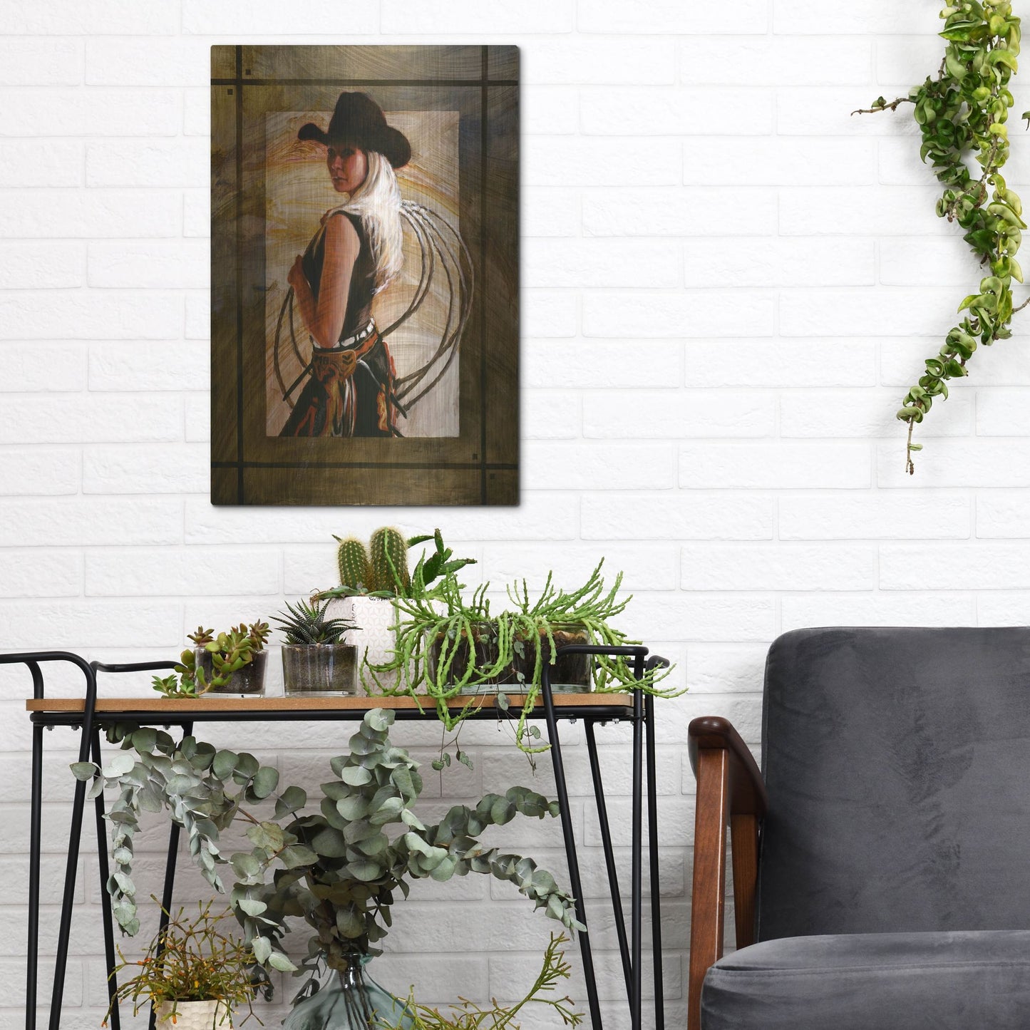 Luxe Metal Art 'Come Along' by J. E. Knauf, Metal Wall Art,12x16