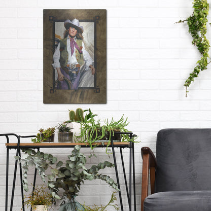 Luxe Metal Art 'Come On Over' by J. E. Knauf, Metal Wall Art,12x16