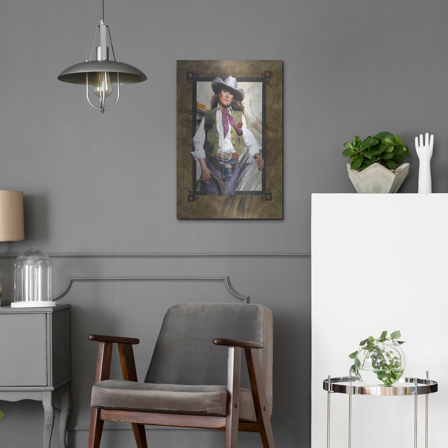 Luxe Metal Art 'Come On Over' by J. E. Knauf, Metal Wall Art,16x24